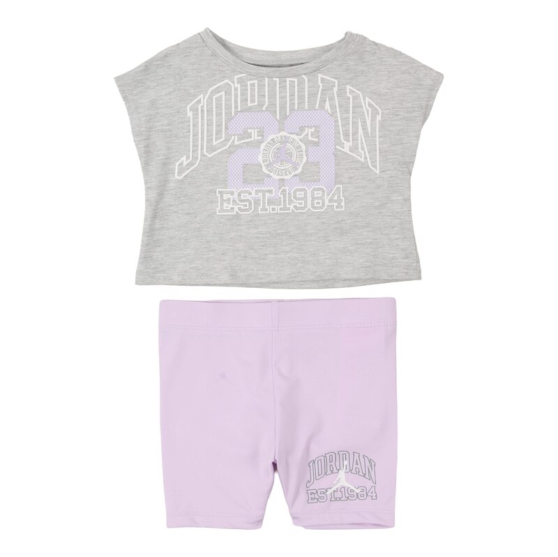 Jordan Set sivá melírovaná / levanduľová / biela 69139757