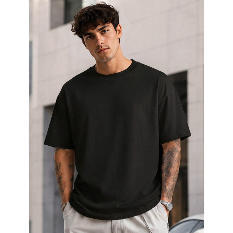 Koszulka męska oversize bawełniana czarna Dstreet RX5682 69137821