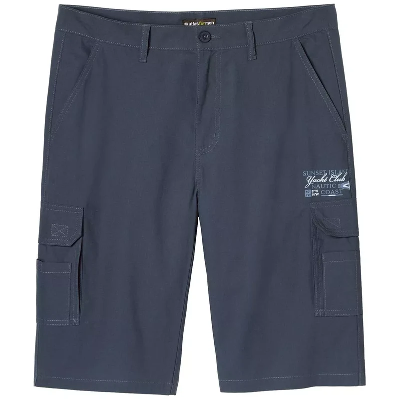 Plátenné kapsáčové bermudy Atlas For Men Modrá 69153870
