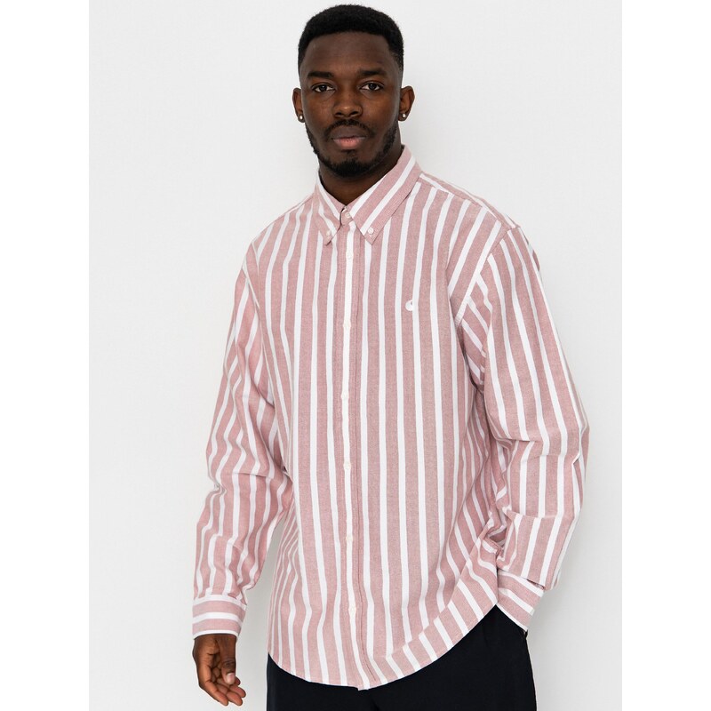 Carhartt WIP Deven (deven stripe/oxide red/white)červená 68807840