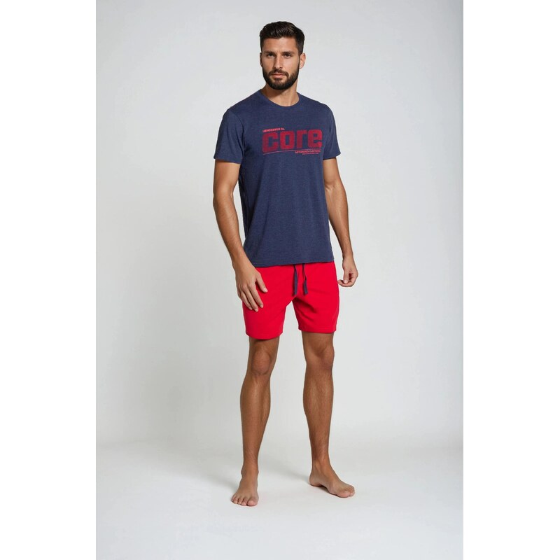 Henderson Pánske krátke bavlnené pyžamo Oxford 38285-59X, Farba 23346926