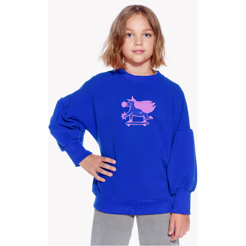 Pískacie mikina Fiona, Detské, Královska modrá, Unicorn 69215105