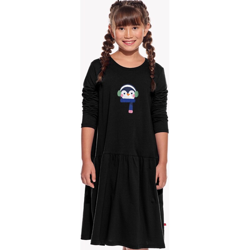 Pískacie šaty Mara, Dievča, Čierne, Pingu 69215242