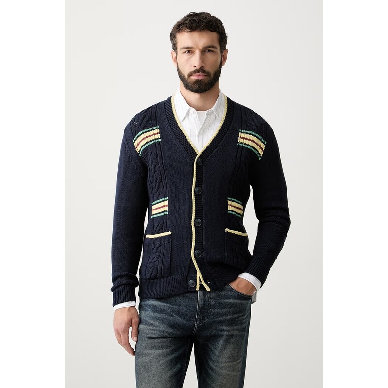 United Colors of Benetton kardigán pánsky s bavlnou 68336618