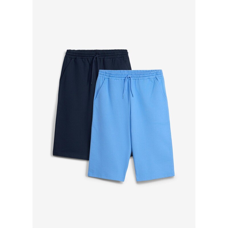bonprix Teplákové bermudy z čistej bio bavlny Loose Fit (2 ks v balení 69284900