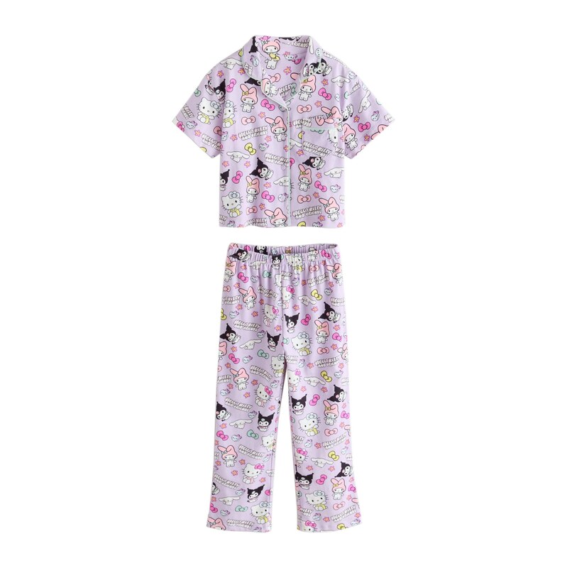 Next Pyžamo Hello Kitty levanduľová / rosé / čierna / biela 69546314