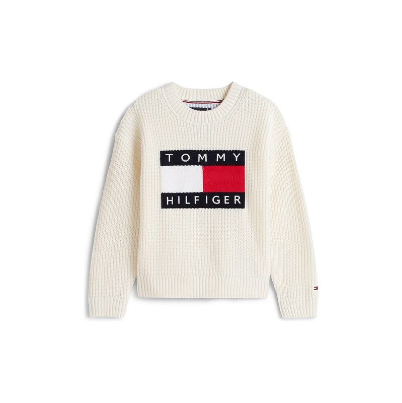 TOMMY HILFIGER Sveter Heritage červená / čierna / biela 69426659