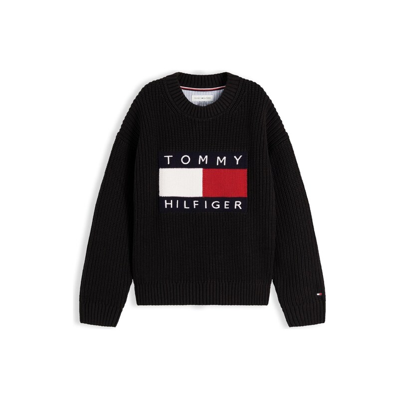 TOMMY HILFIGER Sveter HERITAGE červená / čierna / biela 69429960