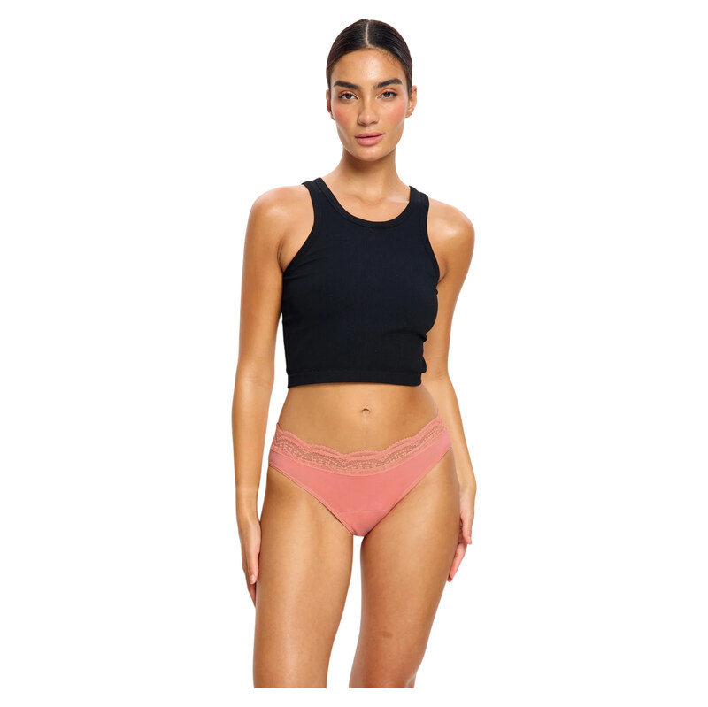 Menštruačné nohavičky Modibodi Hi Waist Bikini Light Dusky Coral 69640949