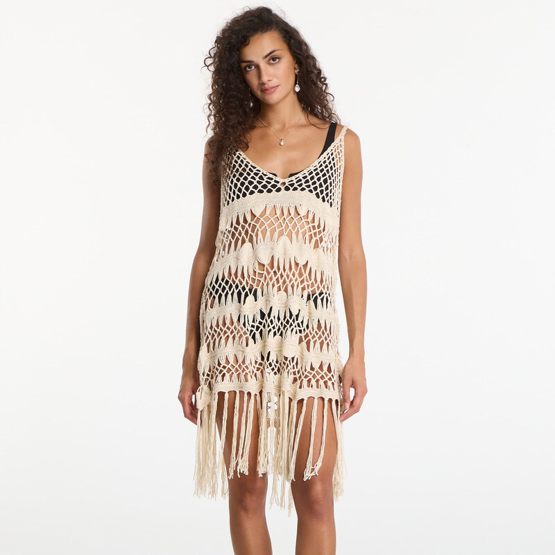 Oblečenie Desigual Pareo Willow Beads White Universal 69570994