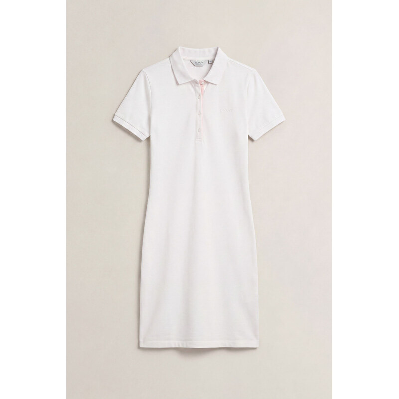 Šaty gant slim contrast color pique dress white 67313214