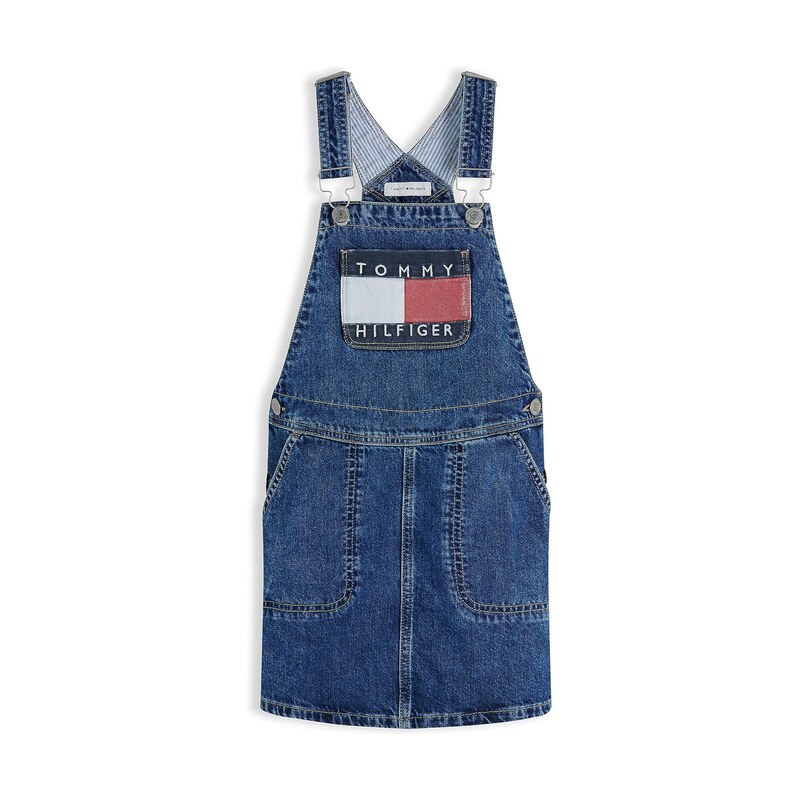 TOMMY HILFIGER Sukňa Heritage námornícka modrá / modrá denim / ohnivo 69723607