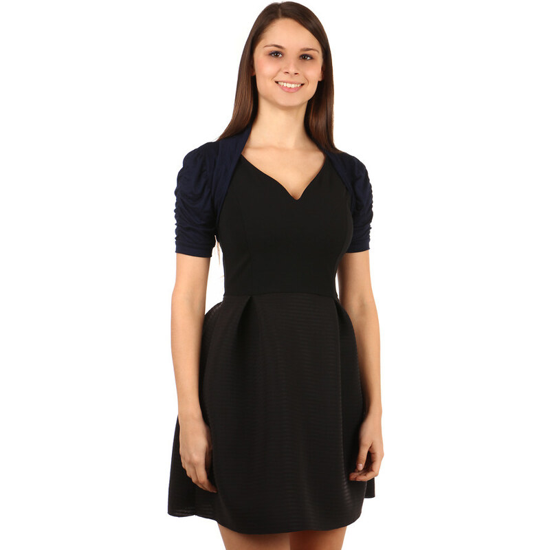 Glara Spoločenské bolerko s krátkym rukávom cez šaty 8392207