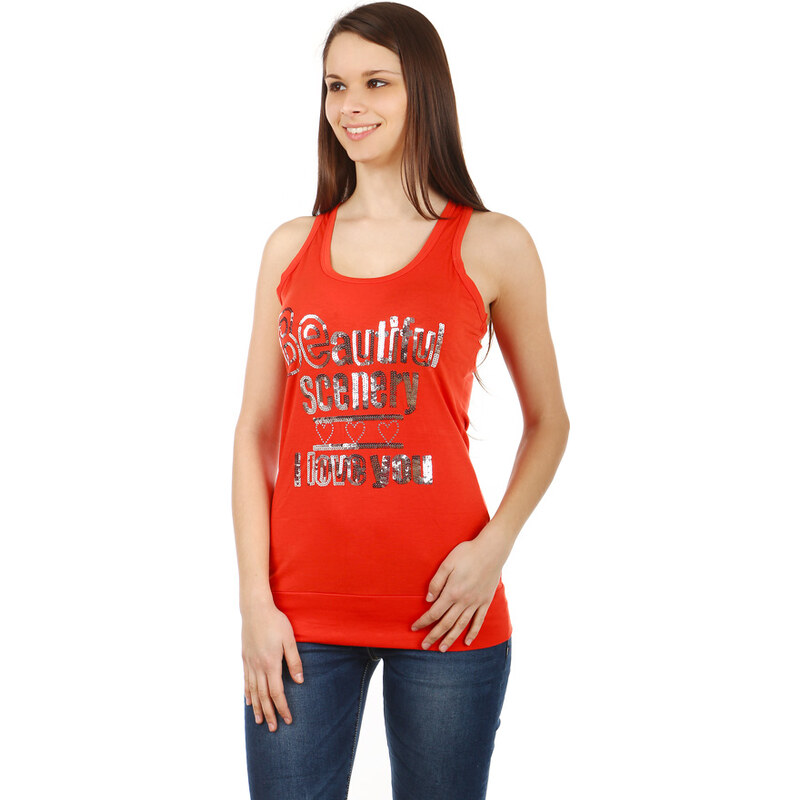 Glara Športové tielko s nápisom 36987574