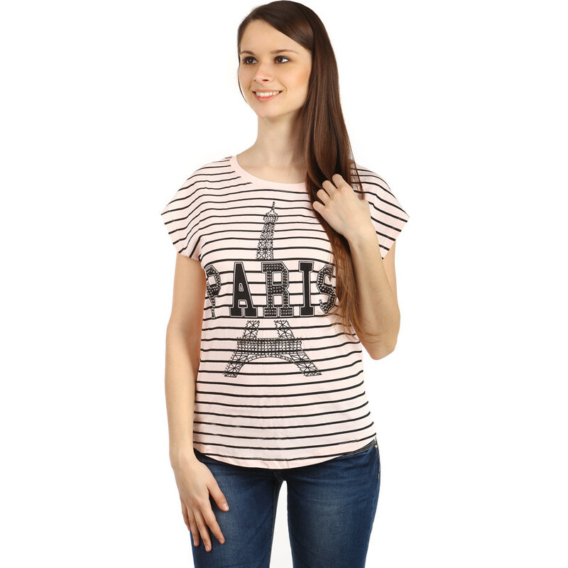 Glara Bavlnené dámske tričko Paris 36987052