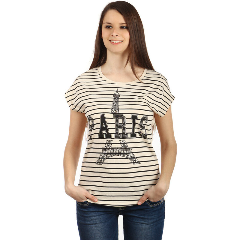 Glara Bavlnené dámske tričko Paris 36987055