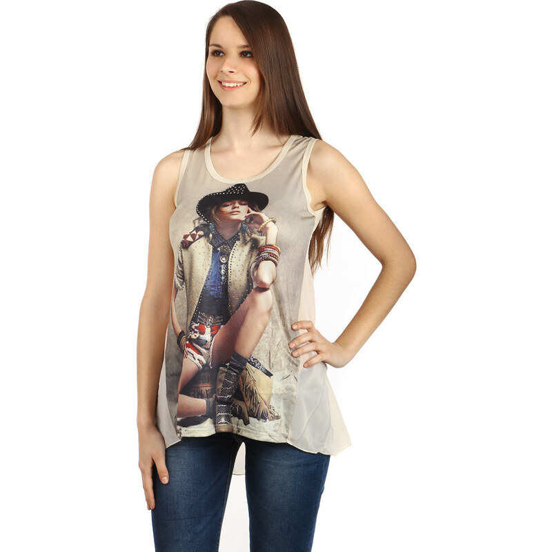 Glara Moderné tielko s potlačou 36987062