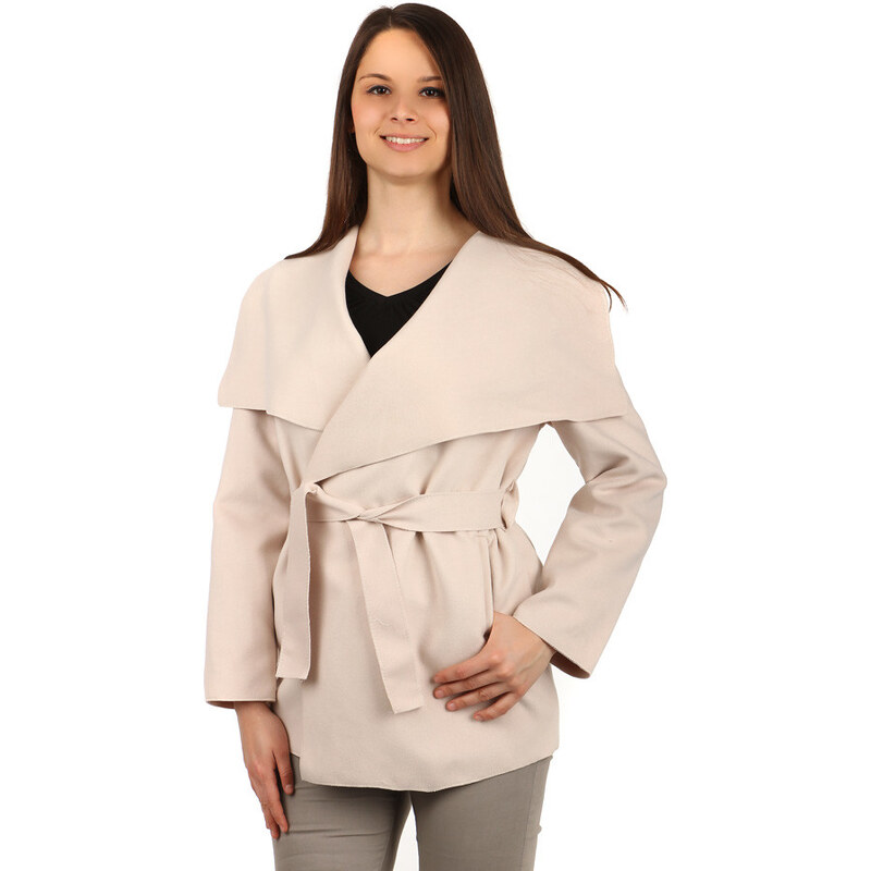 Glara Dámsky kabát s opaskom 36093241