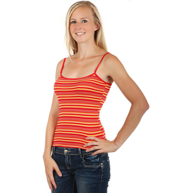 Glara Pruhované krátke tielko s úzkymi ramienkami 49720098