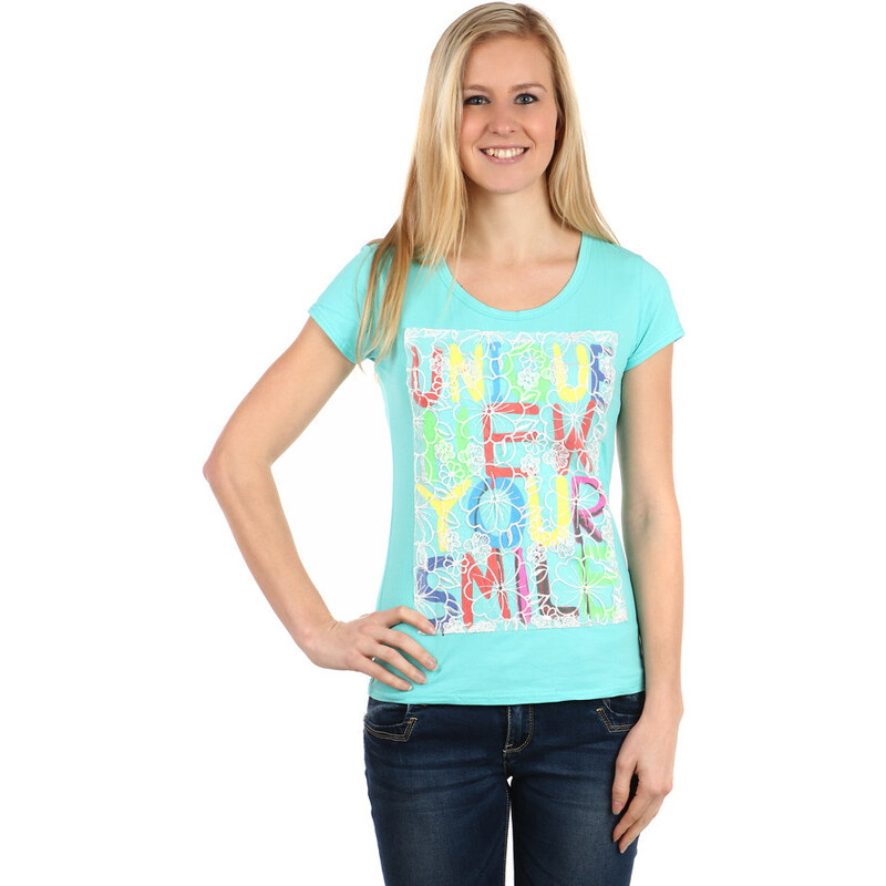 Glara Farebné dámske tričko s nápisom 36987422