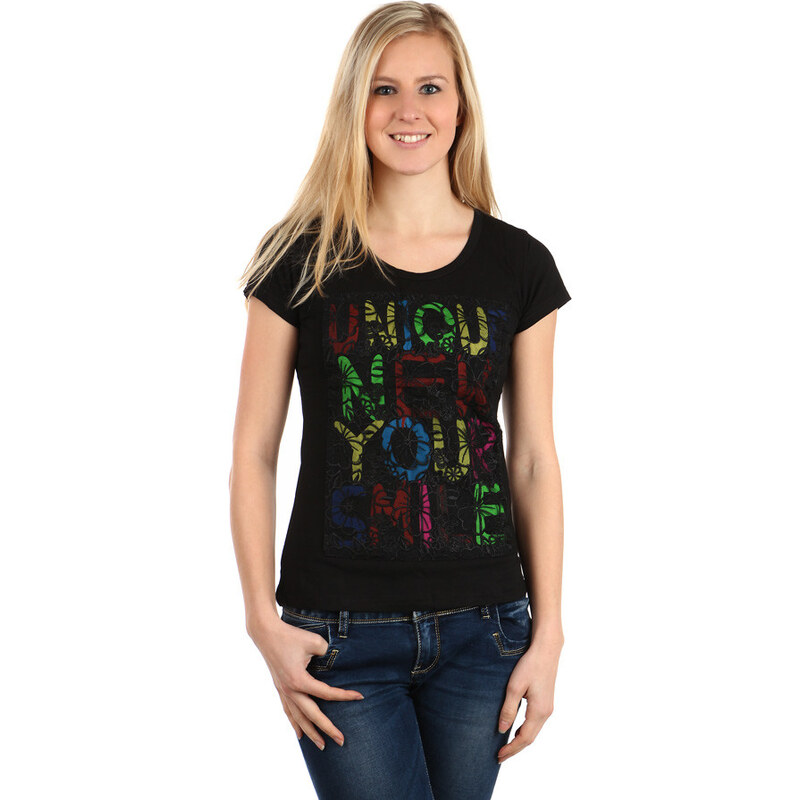 Glara Farebné dámske tričko s nápisom 36987423