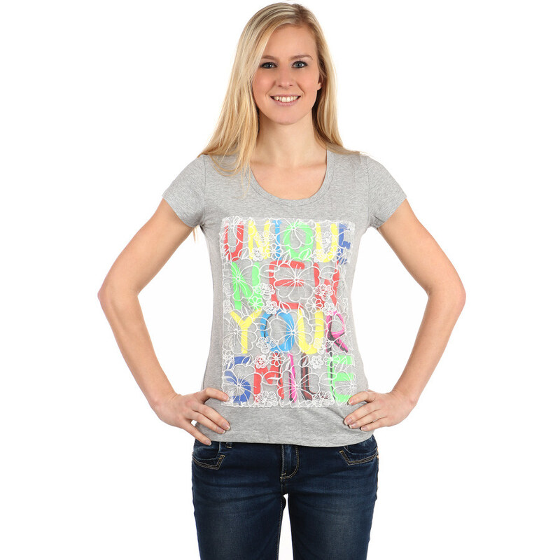 Glara Farebné dámske tričko s nápisom 36987424