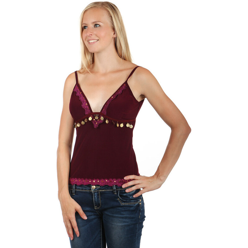 Glara Netradičné zdobené dámske tielko 36987504