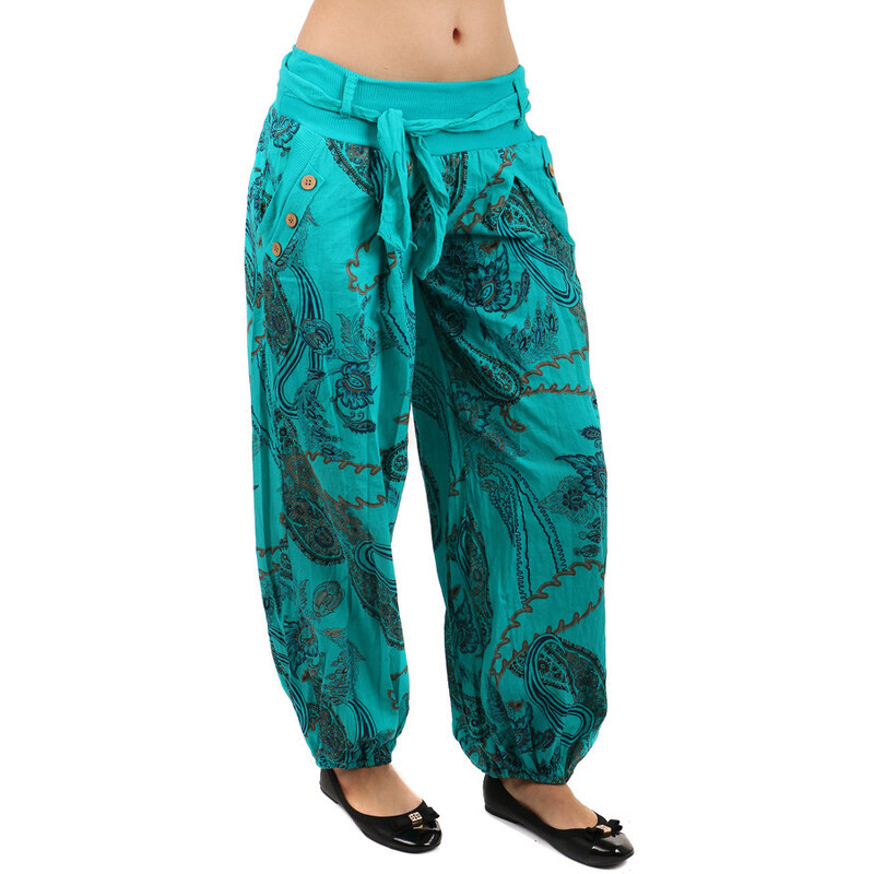 Glara Štýlové voľné nohavice so zaujímavým vzorom 9250497