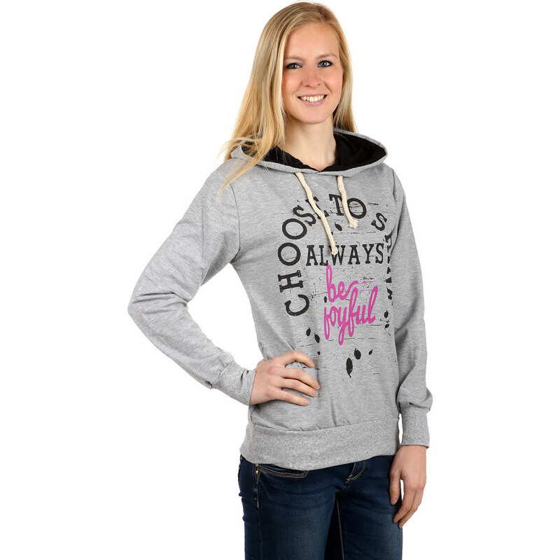 Glara Športová dámska mikina s kapucňou a potlačou 36987527