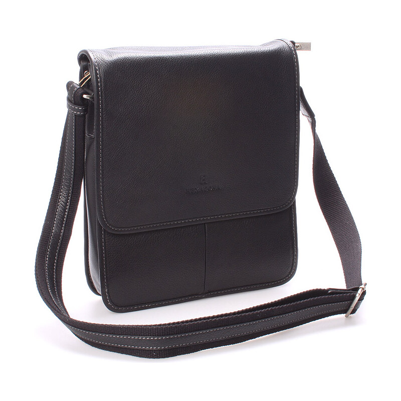 Luxusná pánska kožená taška cez plece čierna - Hexagona Marco čierna 57819927