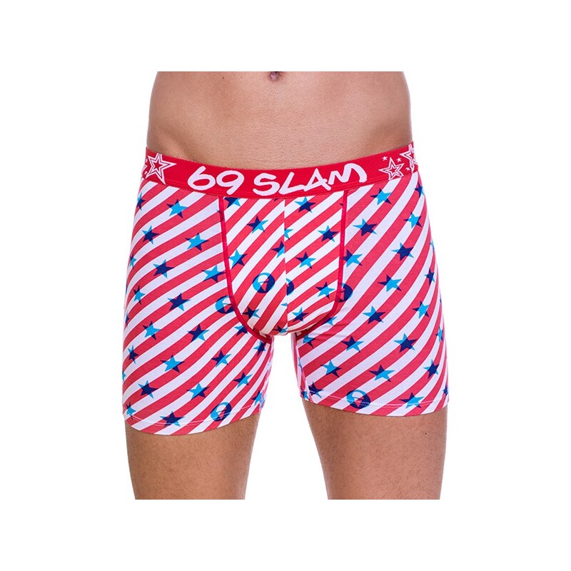 Pánske Boxerky 69SLAM Fit Bamboo Logo & Lines (MPBLLS-BB) 66516569