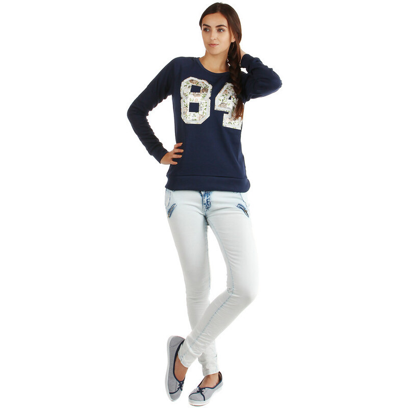 Glara Dámska mikina bez kapucne s potlačou 36986933