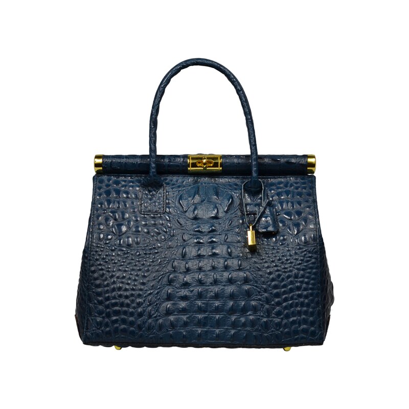 Modrá kožená talianska kabelka Laureta Blu Cocco NovaKabelka.sk 381922