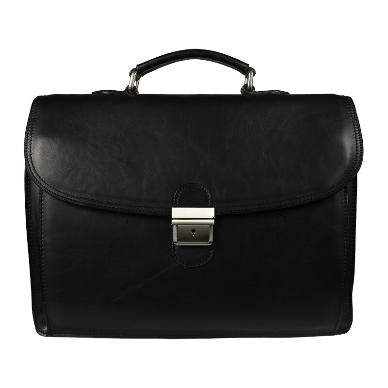 Kožená aktovka Romola Nero čierna NovaKabelka.sk 67305123