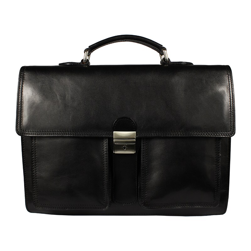 Kožená aktovka Porzia Nera čierna NovaKabelka.sk 45671018