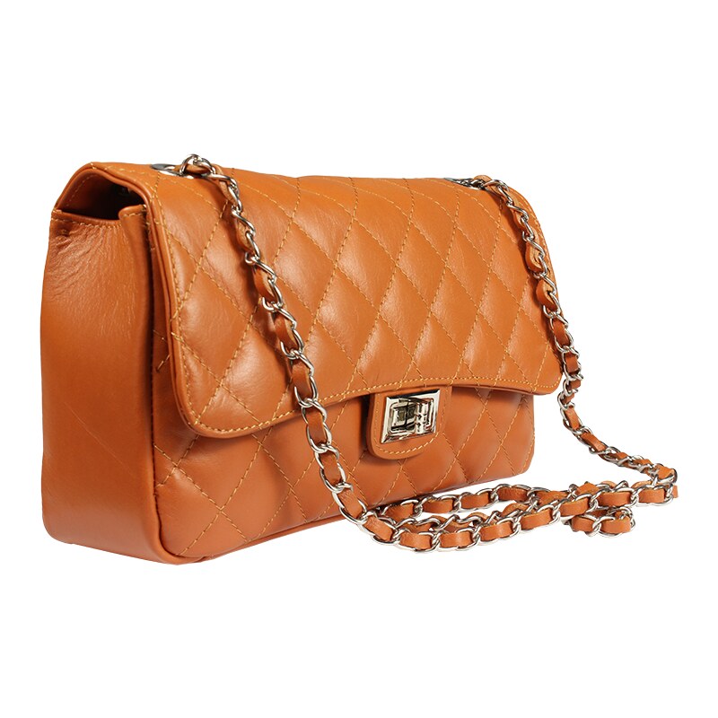 Camel kožená talianska crossbody kabelka Eliana Argento Camel 44417094