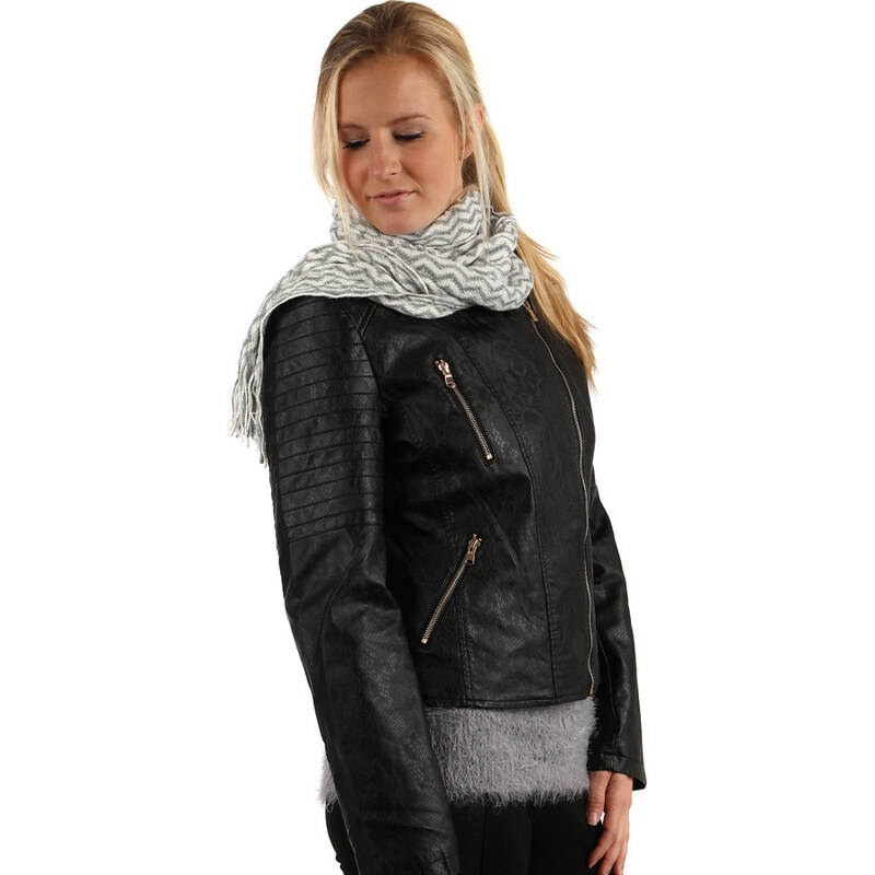 Glara Pletený dámsky vzorovaný šál 36987011