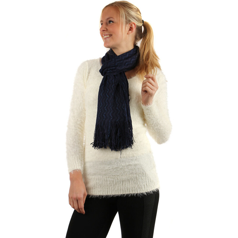 Glara Pletený dámsky vzorovaný šál 36987012