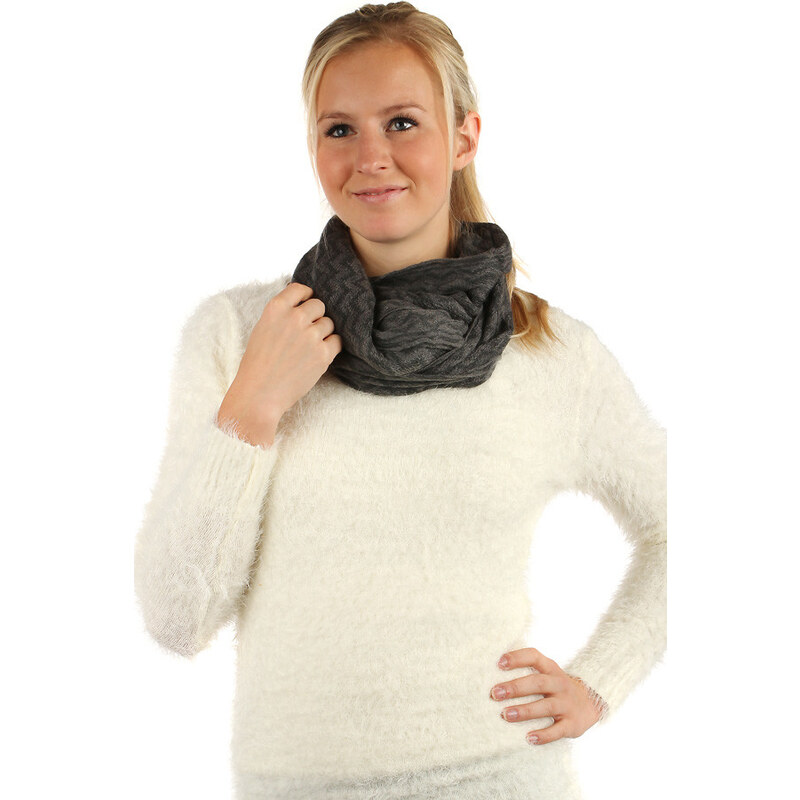 Glara Pletený dámsky vzorovaný šál 36987016