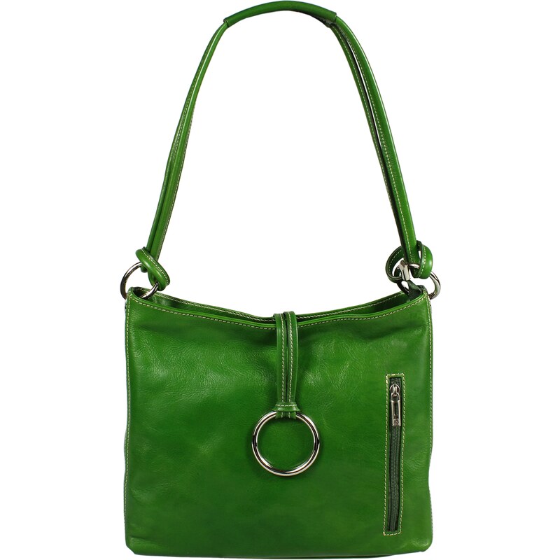 Zelená kožená talianska kabelka Veroncia Verde Argento NovaKabelka.sk 1084461