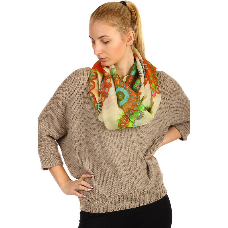 Glara Kruhová šatka s orientálnym vzorom 36987718