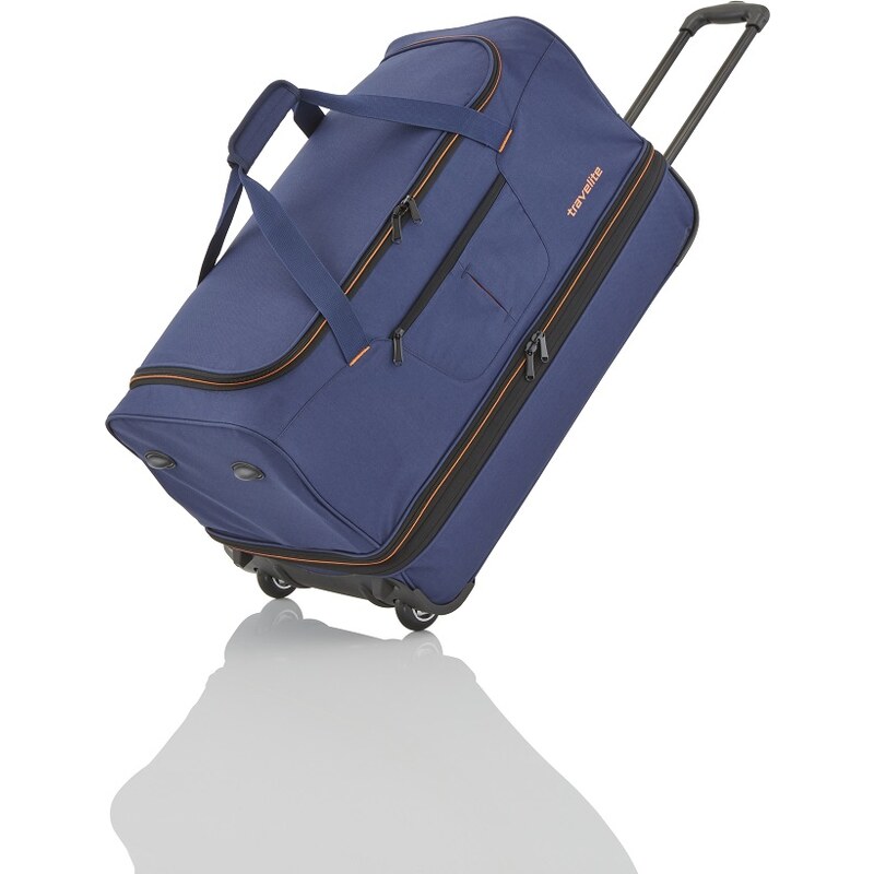 Travelite taška na kolečkách Basics Wheeled duffle L Navy/orange 98 l 62193271