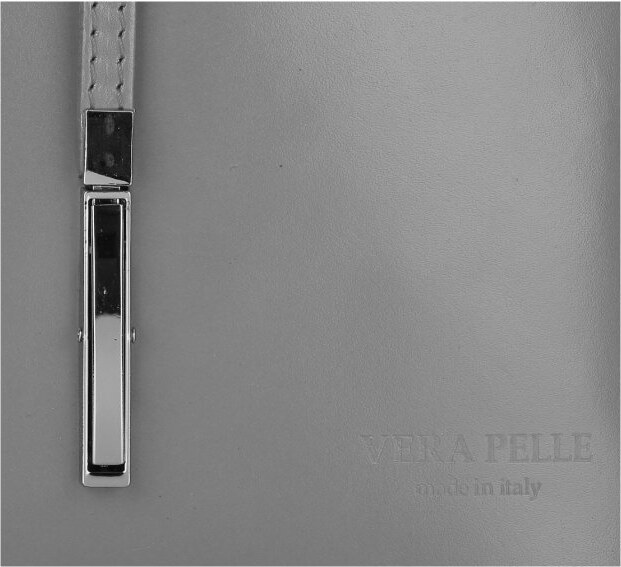 Kožené kabelka listonoška Vera Pelle svetlo šedá 3191