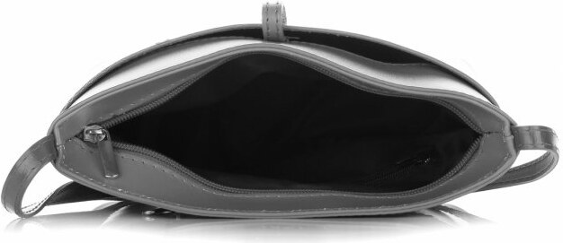 Kožené kabelka listonoška Vera Pelle svetlo šedá 3191