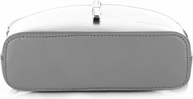 Kožené kabelka listonoška Vera Pelle svetlo šedá 3191