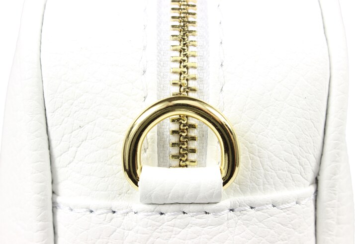 Biela kožená talianska crossbody kabelka Bala Bianca s prídavným pruhom II NovaKabelka.sk