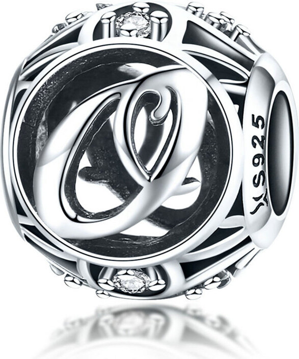 Emporial strieborný prívesok korálka Písmeno O