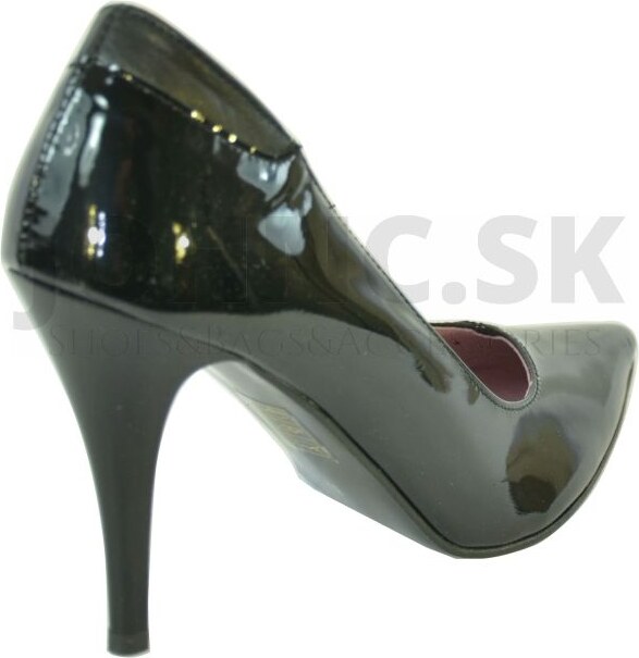 CAROLINE DÁMSKE ČIERNE LAKOVANÉ LODIČKY ROXIE