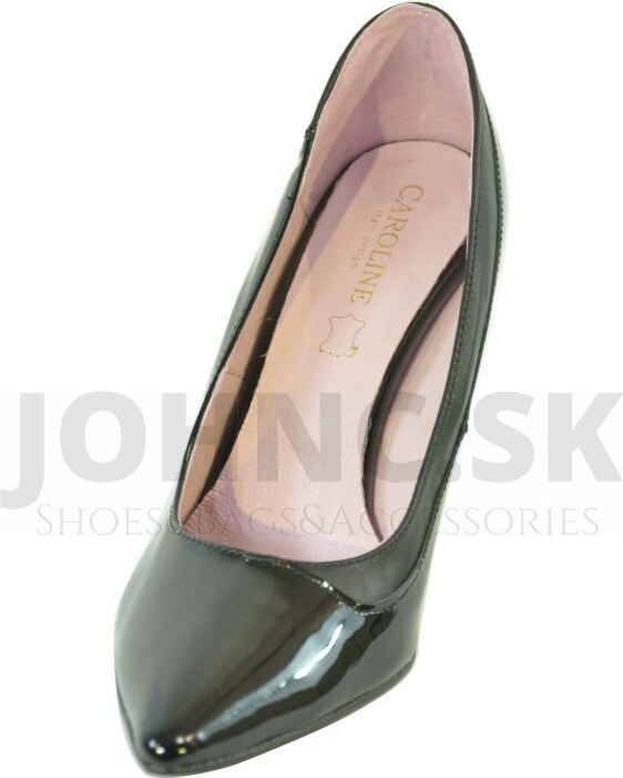 CAROLINE DÁMSKE ČIERNE LAKOVANÉ LODIČKY ROXIE