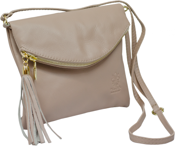 Ružová kožená talianska crossbody kabelka Tina Rosa Vecchio NovaKabelka.sk